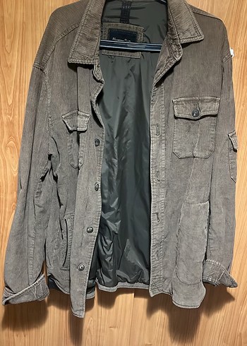 Massimo Dutti Kahverengi Tonlarinda Kadife Uzun Kollu Ceket
