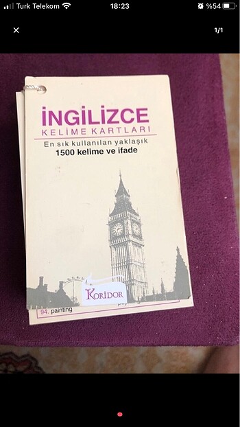 İngilizce kelime kartları 1500 kelime