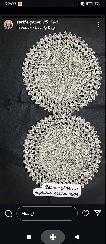 Diğer 6lı polyester makroma supla bej rengi