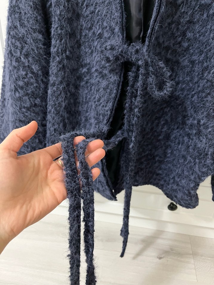 Lacivert bağlamalı çeket - Görsel 3