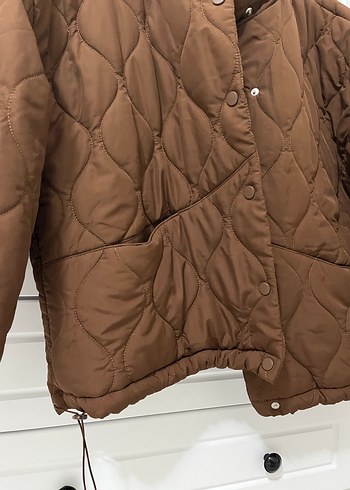 Düğmeli Kahverengi Kadın kaputone Kışlık Ceket - Görsel 2