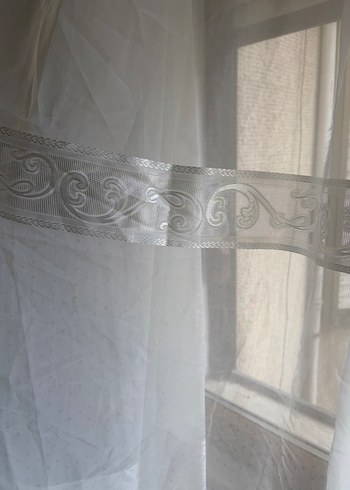 Beyaz Düz Tül Perde - Görsel 3