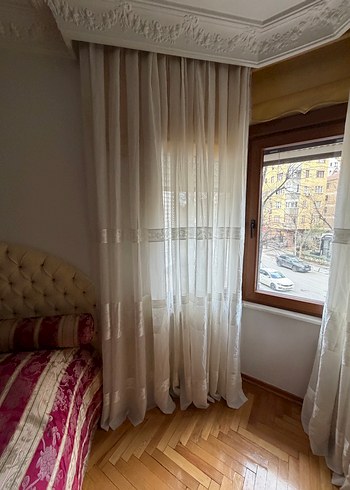 Beyaz Düz Tül Perde - Görsel 2