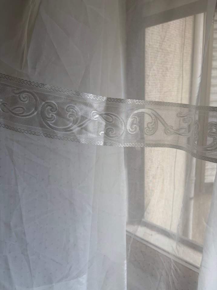 Beyaz Düz Tül Perde - Görsel 3