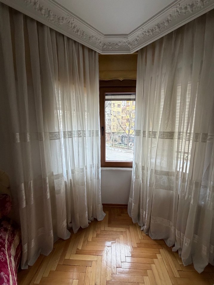 Beyaz Düz Tül Perde - Görsel 5