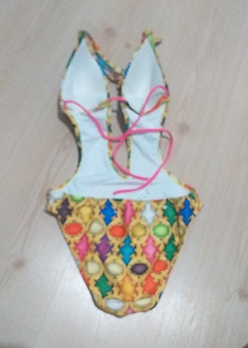 Zincir Detaylı Çok Renkli Bohem Mini Mayo - Görsel 5