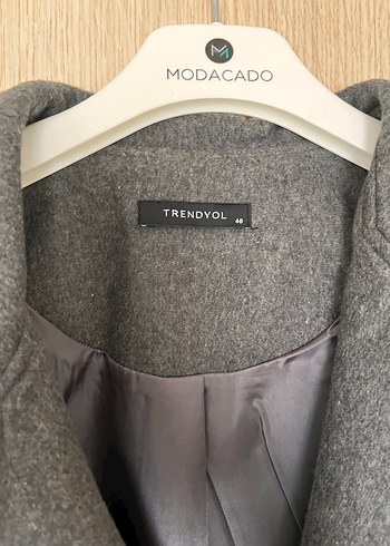 Trendyol & Milla Gri Kadın Yün Blazer Ceket