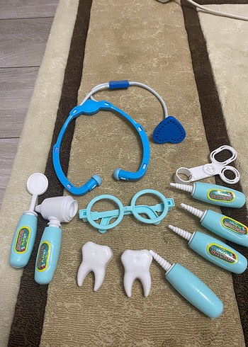 Diğer Mavi Renkli Eğitici Oyuncak Doktor Seti