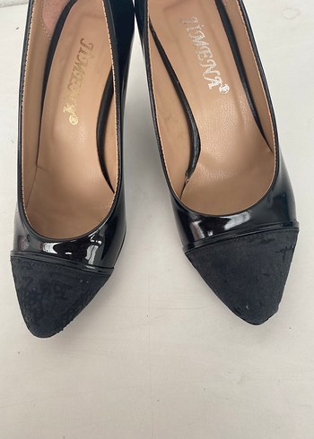 Siyah Rugan(parlak) Kadın Topuklu Ayakkabı - Görsel 3