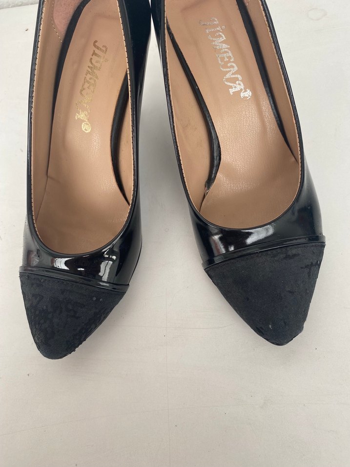 Siyah Rugan(parlak) Kadın Topuklu Ayakkabı - Görsel 3