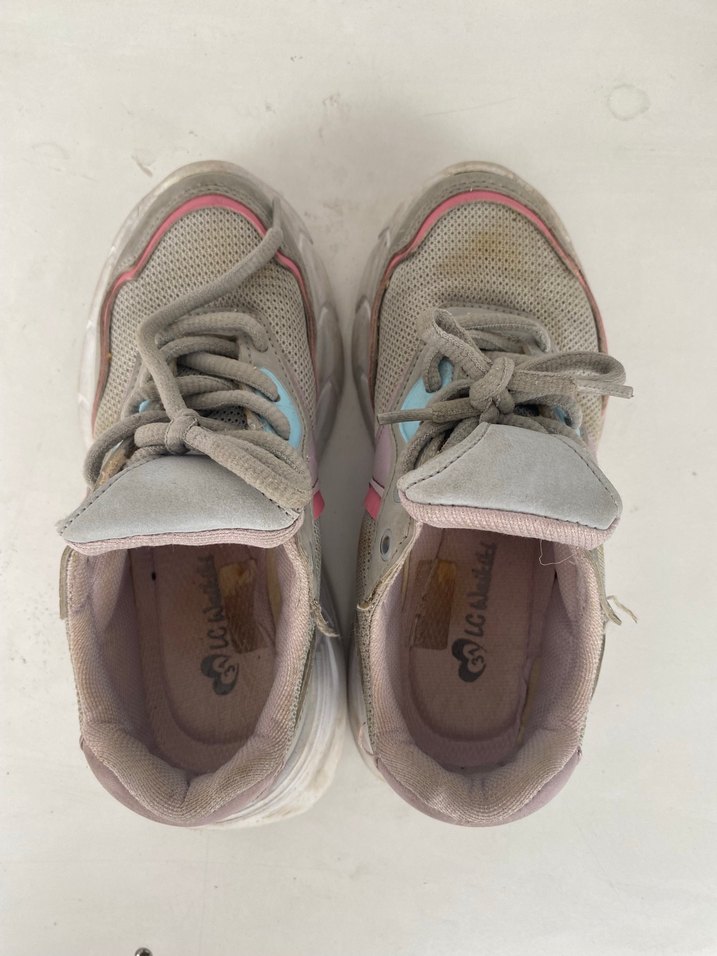 Kız Çocuk Gri Bağcıklı Spor Ayakkabı - Görsel 3