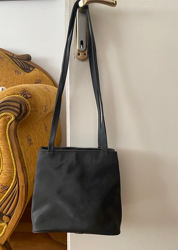 Siyah Deri Tokalı Kadın Çanta - Görsel 2