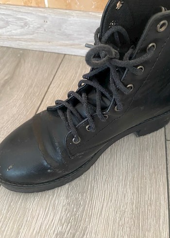 Siyah Deri Kadın Goth Bot - Görsel 6