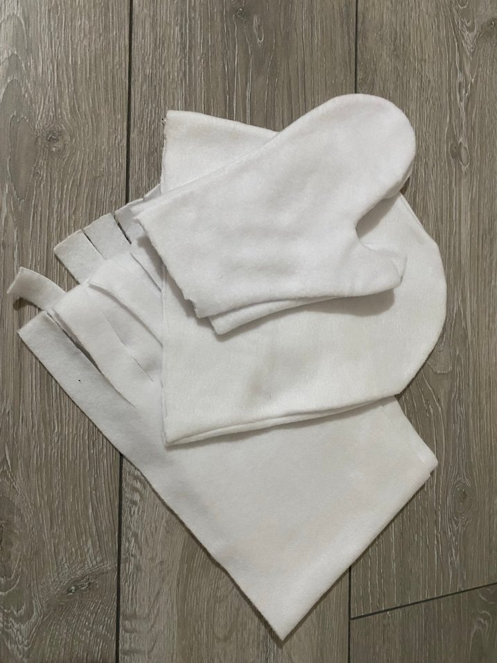 Kız Çocuk Beyaz Polar Eldiven ve Atkı Seti - Görsel 3