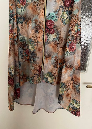 Çiçek Desenli Uzun Askısız Kadın Tunik - Görsel 5