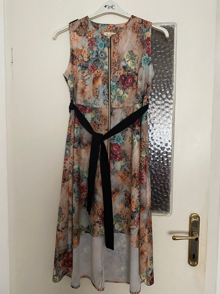 Çiçek Desenli Uzun Askısız Kadın Tunik - Görsel 2