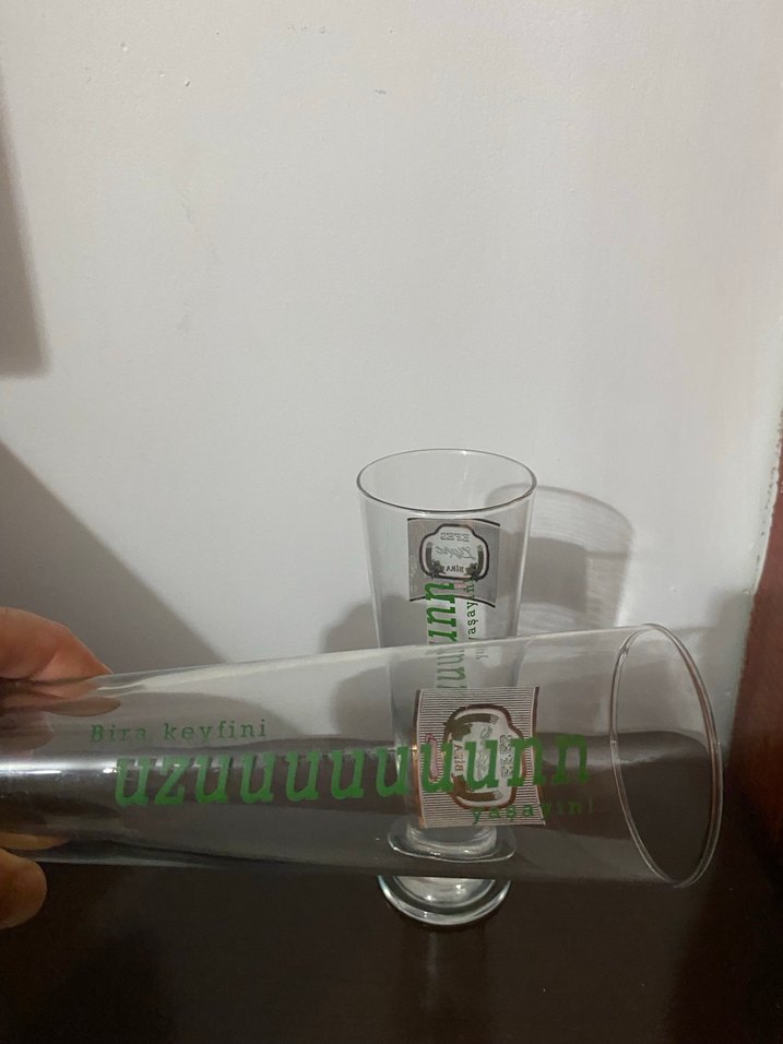 Efes Light Yeşil Yazılı İki Şişe Bira Bardağı - Görsel 4