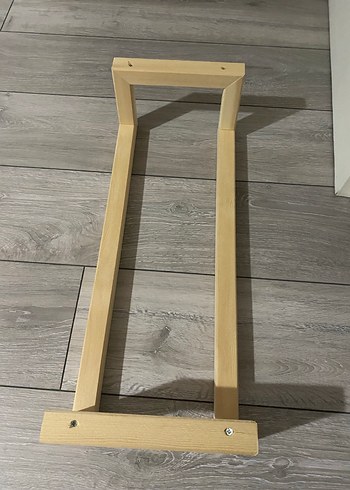 Bej Ahşap Askılı Havluluk Rafı - Görsel 5