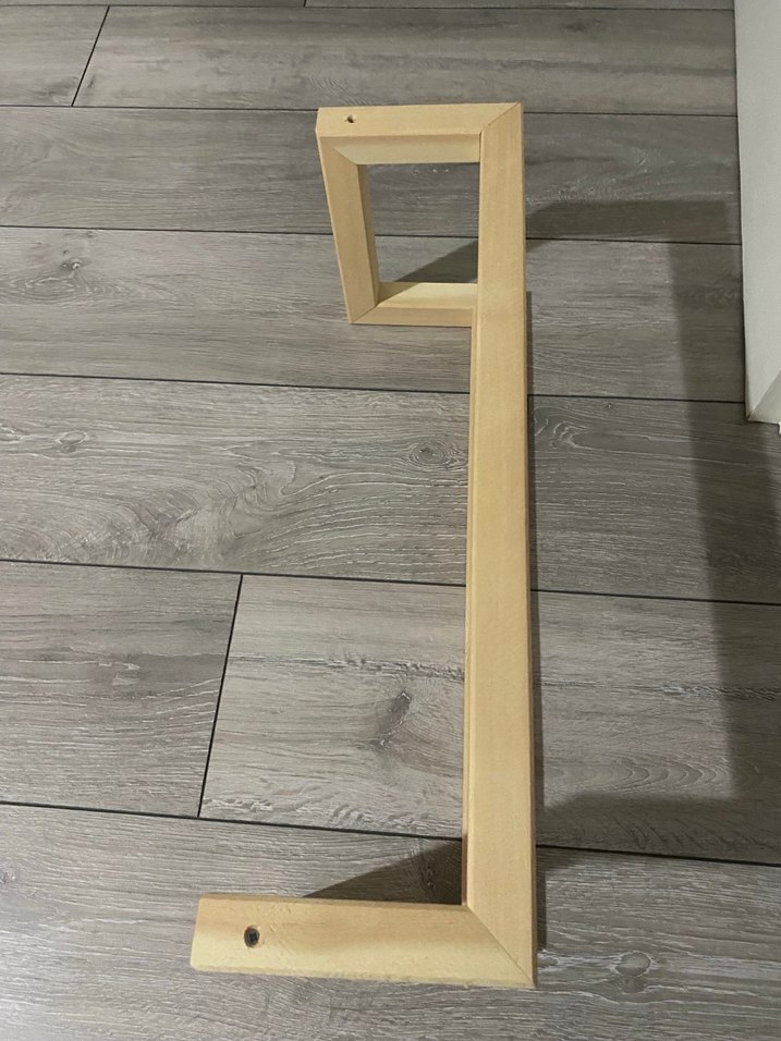 Bej Ahşap Askılı Havluluk Rafı - Görsel 4