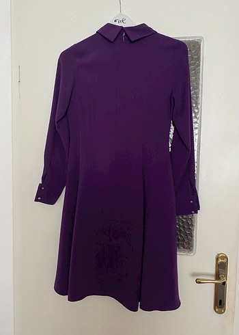 Uzun Kollu Mor Nakışlı Kadın Tunik - Görsel 3