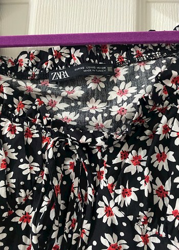 Çiçek Desenli Kısa Kollu Midi Elbise - Görsel 4