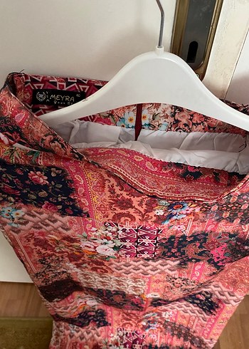 Bohem Tarz Çok Renkli Uzun Desenli Etek - Görsel 3