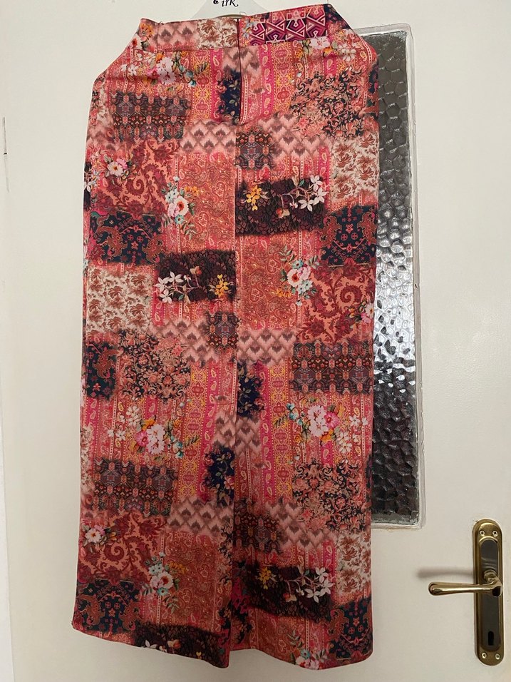 Bohem Tarz Çok Renkli Uzun Desenli Etek - Görsel 2