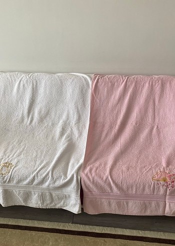 Nakışlı Bay,Bayan Banyo Duş,Plaj Havlusu 2li - Görsel 5