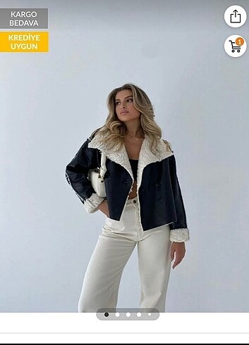 Zara içi peluş kürklü deri mont 
