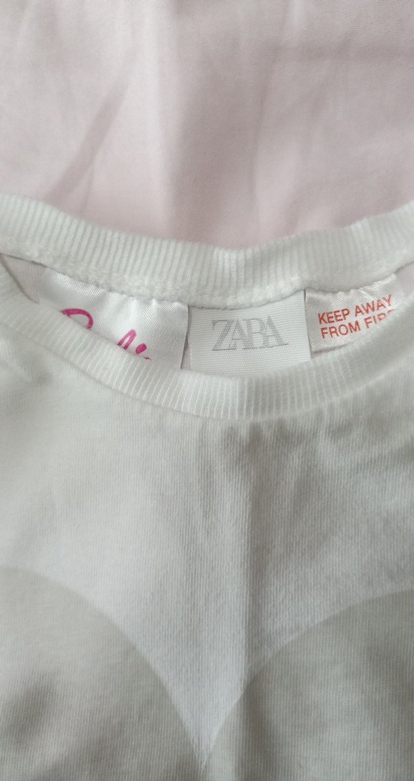 Beyaz Fırfırlı Tişört ve Gri Etek Seti zara marka - Görsel 2