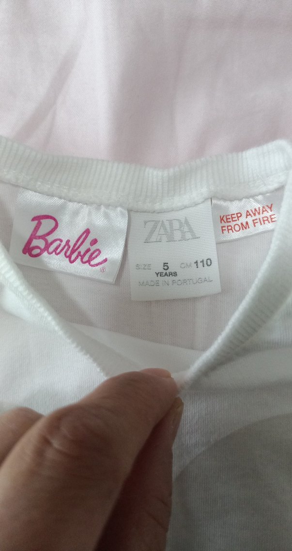 Beyaz Fırfırlı Tişört ve Gri Etek Seti zara marka - Görsel 3