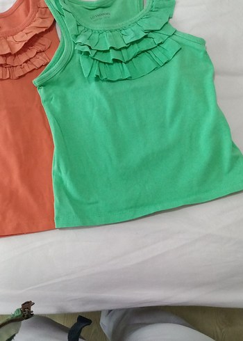 Kız Çocuk Fırfırlı Askısız Basic askılı tişört - Görsel 7