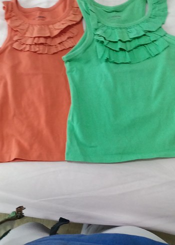 Kız Çocuk Fırfırlı Askısız Basic askılı tişört - Görsel 5