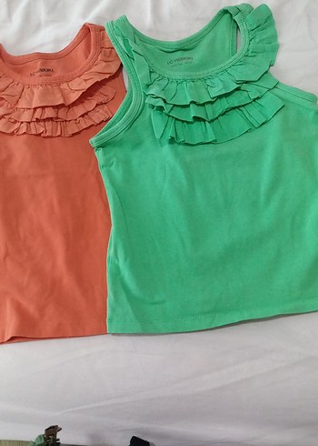 Kız Çocuk Fırfırlı Askısız Basic askılı tişört - Görsel 8