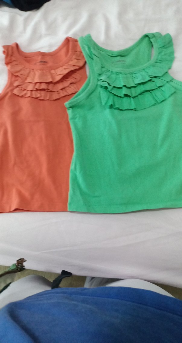 Kız Çocuk Fırfırlı Askısız Basic askılı tişört - Görsel 5