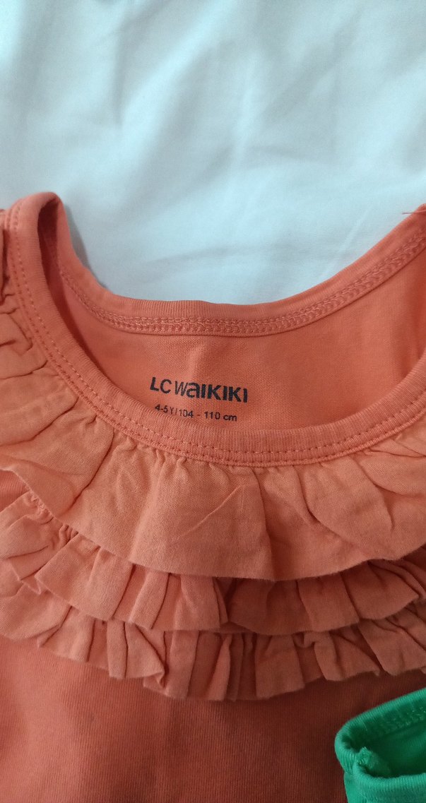 Kız Çocuk Fırfırlı Askısız Basic askılı tişört - Görsel 3