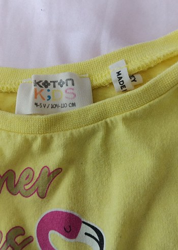 Kız Çocuk Sarı Renkli Baskılı Elbise - Görsel 3