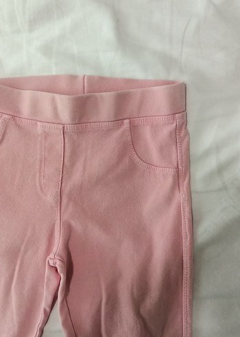 Pembe Kadife Kız Tayt - Görsel 4