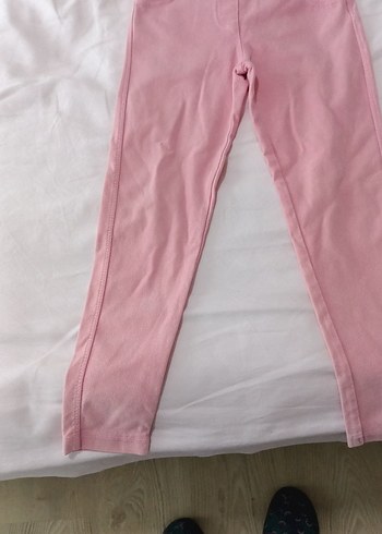 Pembe Kadife Kız Tayt - Görsel 2