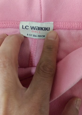 Pembe Kadife Kız Tayt - Görsel 5