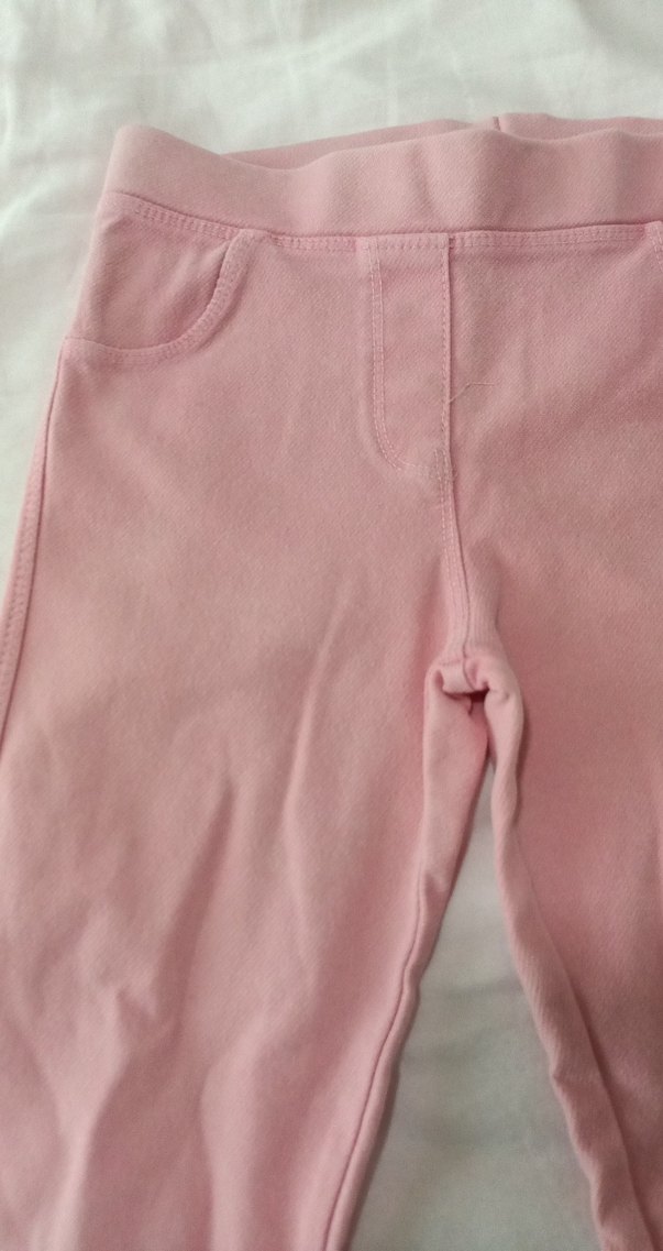 Pembe Kadife Kız Tayt - Görsel 3