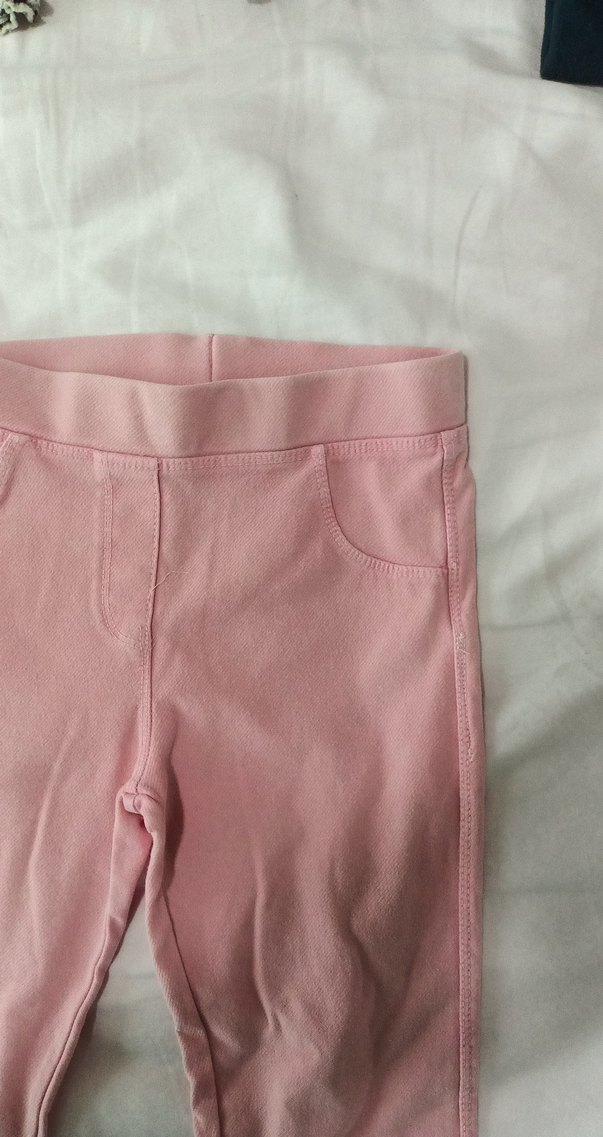 Pembe Kadife Kız Tayt - Görsel 4