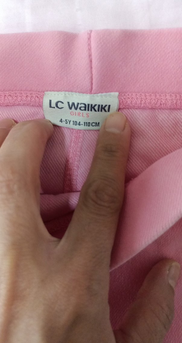 Pembe Kadife Kız Tayt - Görsel 5