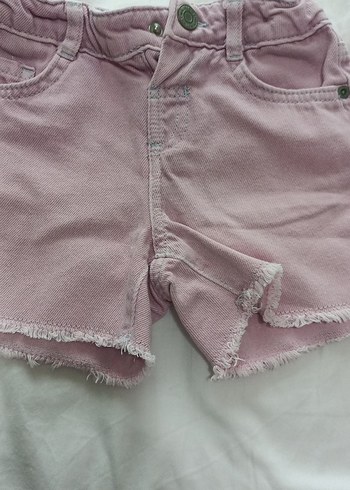 Kızlar için Pembe Bol Kesim Denim Şort - Görsel 4