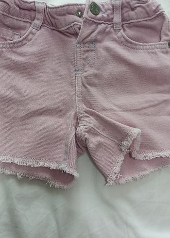 Kızlar için Pembe Bol Kesim Denim Şort - Görsel 5