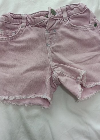 Kızlar için Pembe Bol Kesim Denim Şort - Görsel 2