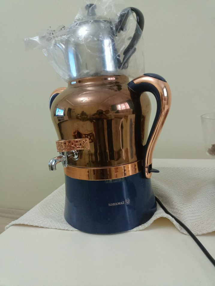 Korkmaz Hanedan Azura Inox/Krom Semaver A843 - Görsel 4