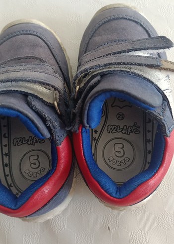 21 Beden Mavi Gri Erkek Çocuk Spor Ayakkabı