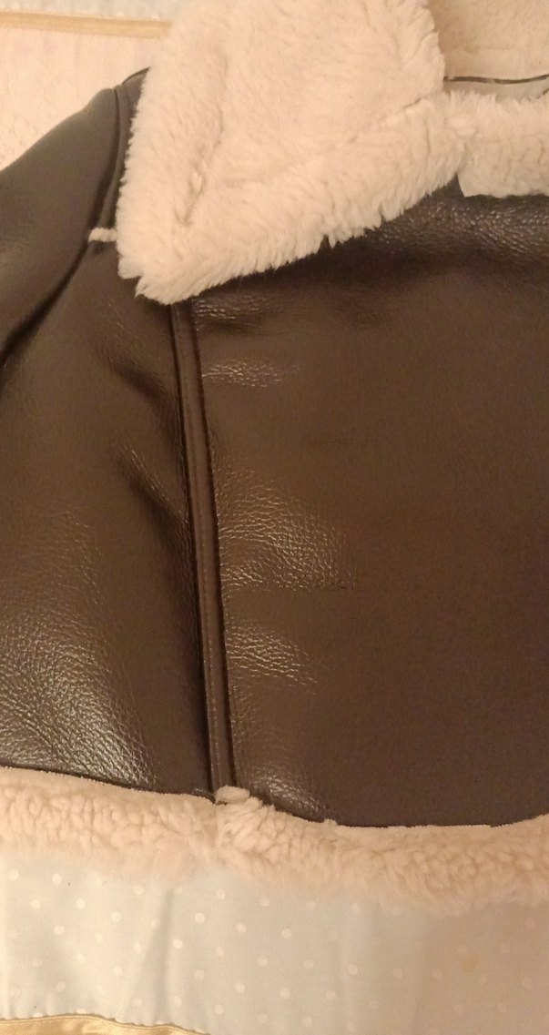 Kahverengi Kürklü Deri Kadın Biker Ceket zara marka - Görsel 2