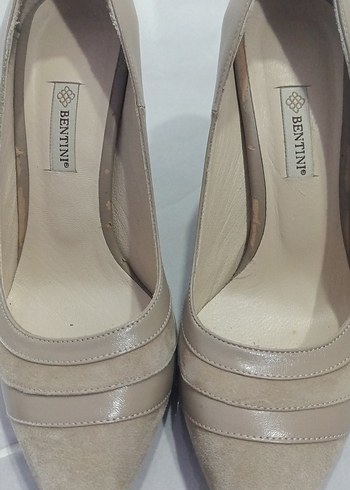 Bej Süet Stiletto Kadın Ayakkabı - Görsel 2